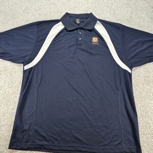 Reebok US Coast Guard Polo Shirt Size‎ XL USCG Nautical Style Military Navy Blue